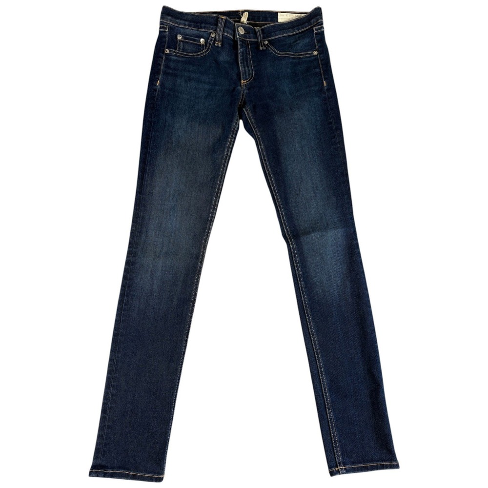 Rag‎ & Bone Skinny Jeans Womens 29 Blue Denim Dark Wash Midrise Slim Fit Stretch